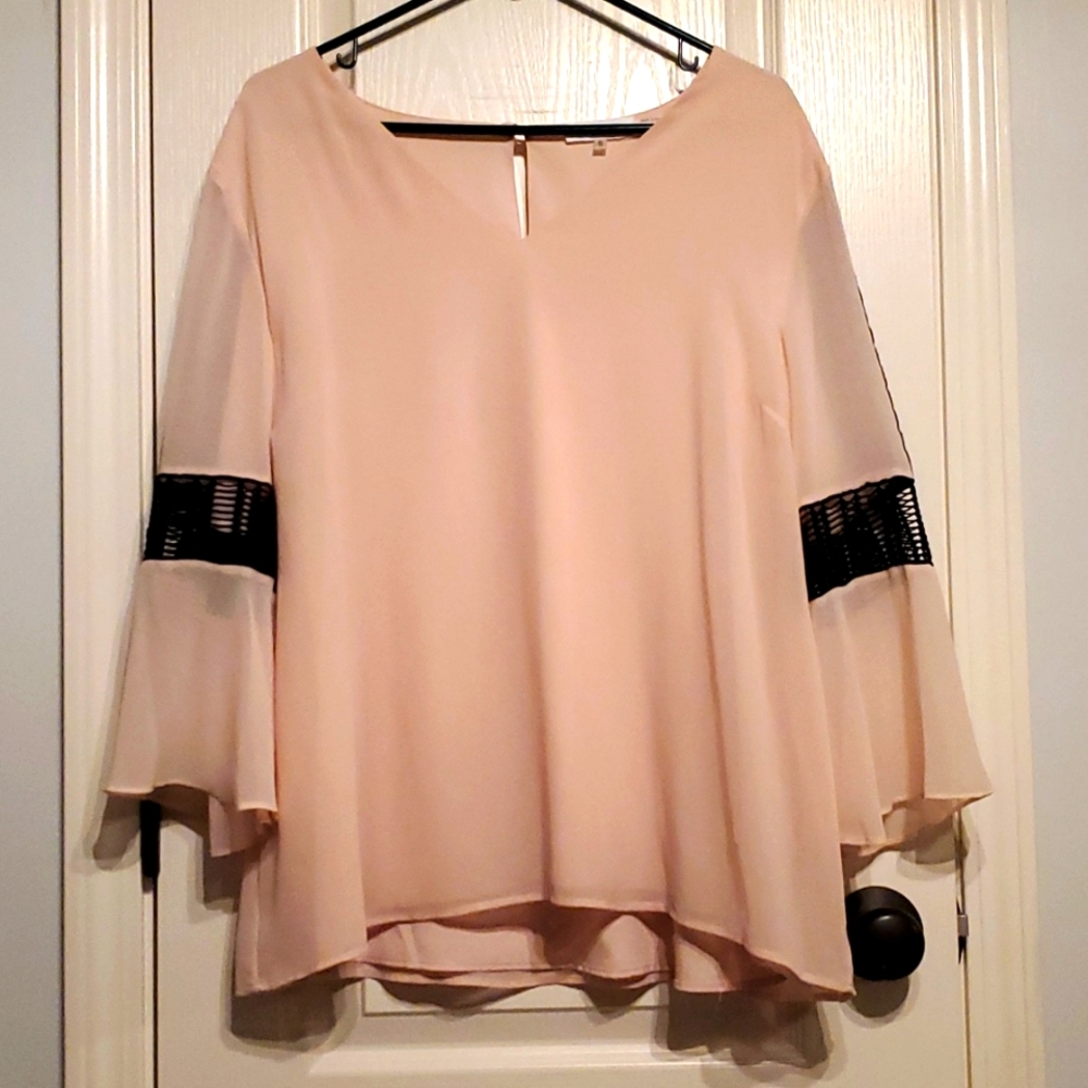 Calvin Klein bell sleeve blouse